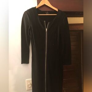 Theory knit Elegant Black Zipper Dress